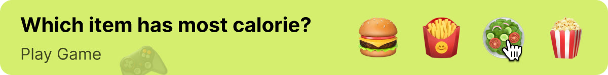 Which meal has the most calories? Play the Find Hidden Calories game